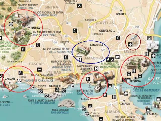 Between Lisbon, Sintra and Cascais. Easy parking