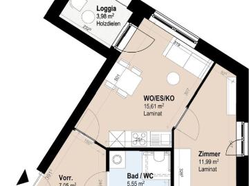Betreutes Wohnen: Neubauwohnung mit Loggia