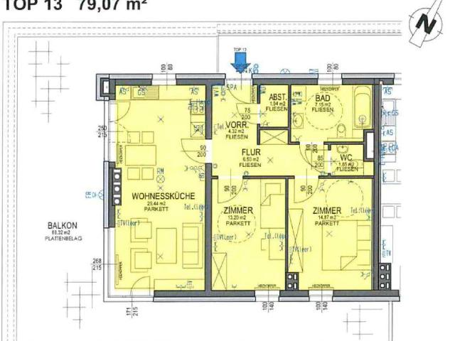 Ardagger Markt schöne 3 Zimmerwohnung mit XL Balkon