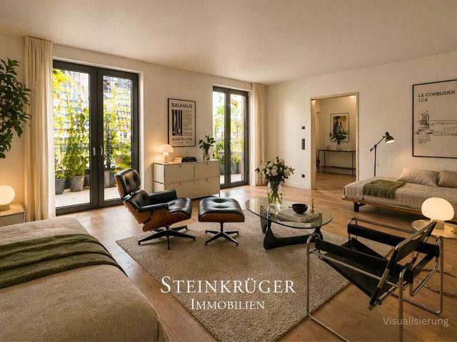 Bezugsfertig + provisionsfrei: Luxus Neubauwohnung, 185 m², große Terrasse + Balkon barrierefrei