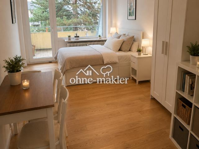 Bezugsfertig vollmöbliert – 1 Zimmer Wohnung im vollsanierten A+ Haus mit Balkon!