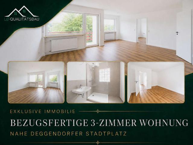 Bezugsfertige 3 Zimmer Wohnung mit zwei Balkonen nahe Deggendorfer Stadtplatz