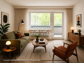 Bezugsfrei ab 09/2026: Drei Zimmer Wohnung im Hochparterre mit Südostbalkon