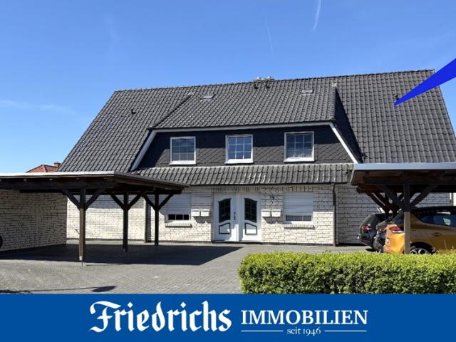Bezugsfreie 4 ZKB Eigentumswohnung 1.OG u. DG mit Südwestbalkon u. Carport in Bad Zwischenahn