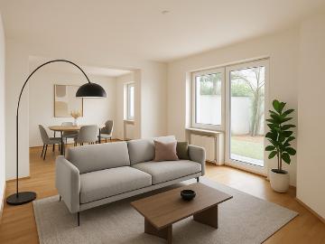 Bezugsfreie Gartenwohnung mit 2 Zimmern und 94 m² Wohnfläche in Pempelfort