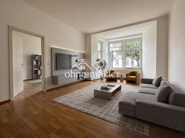 Bezugsfreie, gepflegte 4 Raum Whg im Villenviertel mit Balkon, Stellplatz