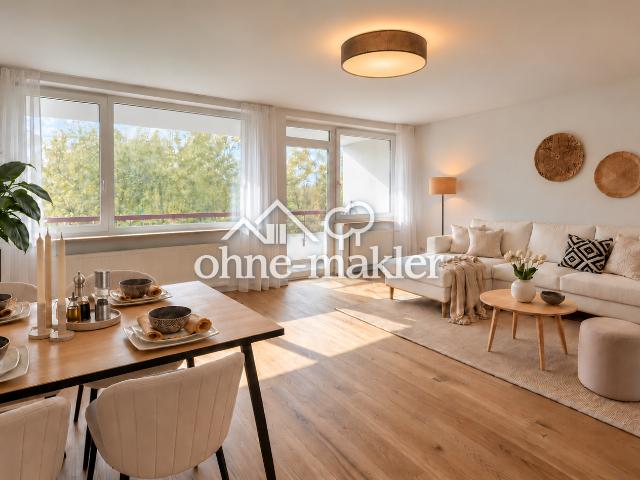Bezugsfreie modernisierte 3 Zimmer Whg mit Westbalkon, Lift & TG in Bogenhausen – ohne Provision