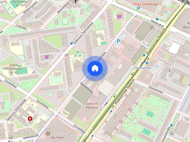 BEZPOŚREDNIO Słoneczny apartament z garażem w Centrum, ok. Sky Tower