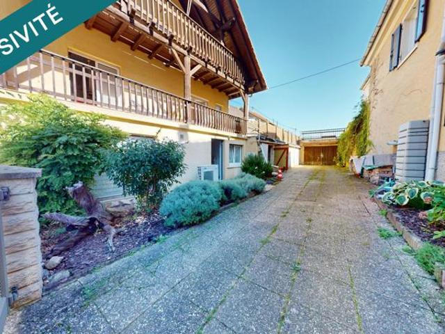 Bien rare à Didenheim: triplex de 135m2 avec cour, terrasse et dependance