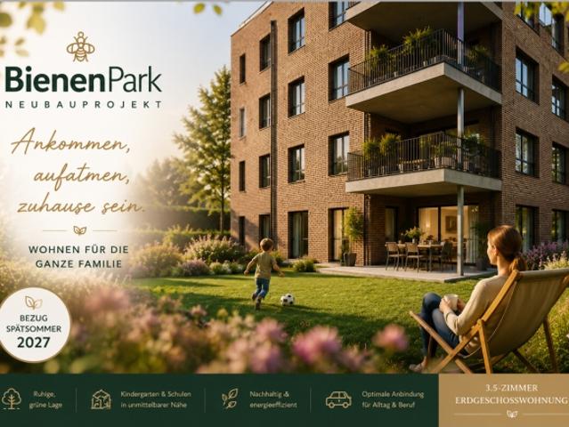BIENENPARK Moderne Erdgeschosswohnung mit grosszügigem Gartenanteil!