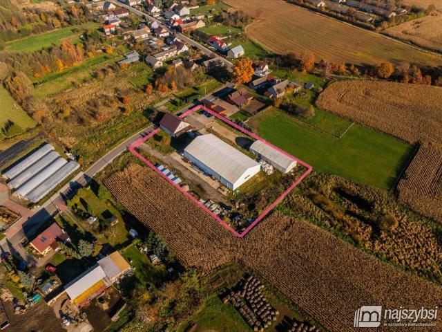 Hale produkcyjno magazynowe z budynkiem mieszkalnym 1150 m2