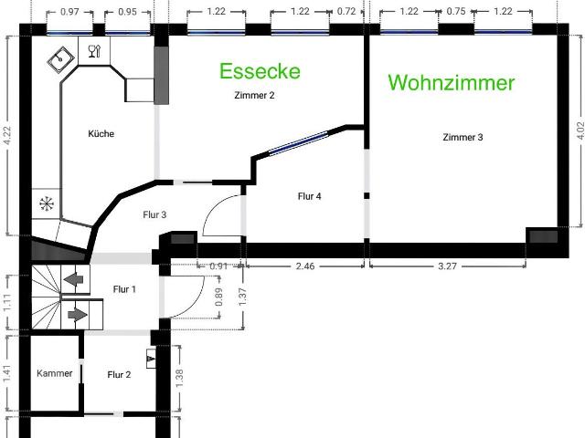 Big maisonette at Brühl Boulevard in Chemnitz, Chemnitz Amsterdam Apartments for Rent