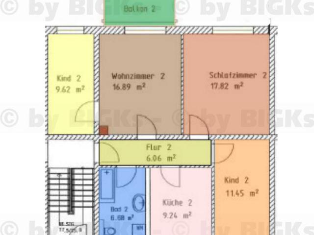 BIGKs Schleusingen: 4 Raum Wohnung, sep. Küche und Balkon