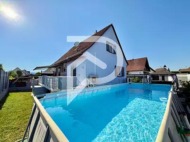 Biltzheim 68127 Achat / Vente maison 5 pièces t5 au dernier étage piscine