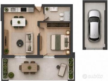 Bilocale con box e terrazzo a Cavaria con Premezzo