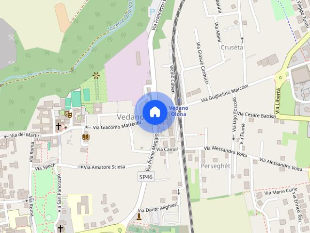 Bilocale mansardato con box auto a Vedano Olona