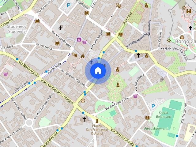 Bilocale ristrutturato arredato in centro