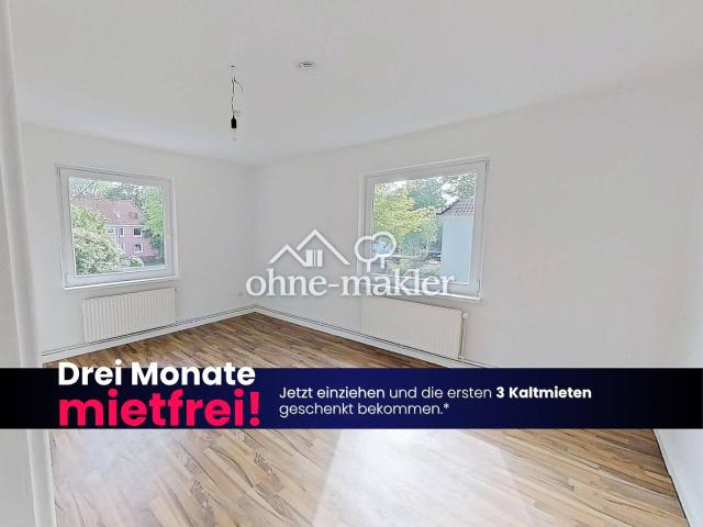 Bis zu 3 NKM GESCHENKT: Gemütliche 3 Zimmer Wohnung mit Wannenbad
