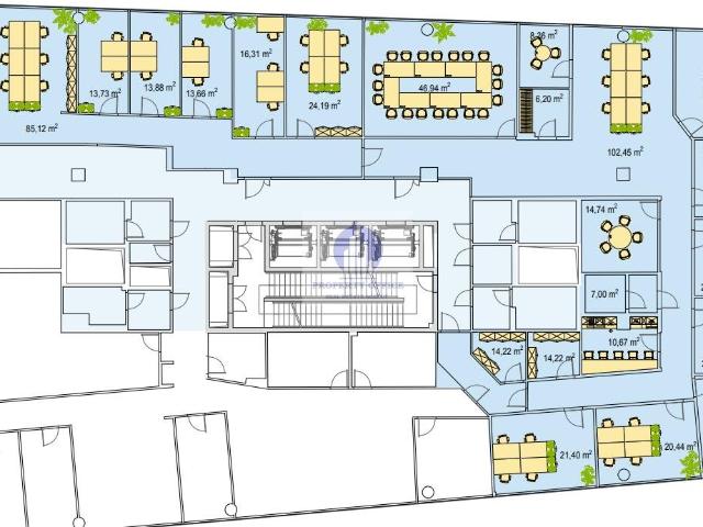 Biuro 701 m² w Warszawie Mokotów, Domaniewska