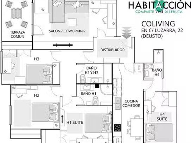 Nuevo Habitación en Luzarra kalea, San Pedro de Deustu La Ribera