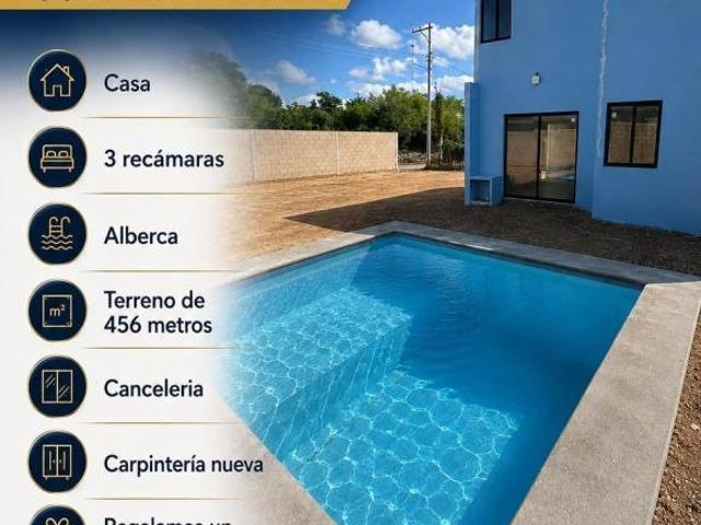 Bonita Casa con amplio terreno en Mococha Yucatan