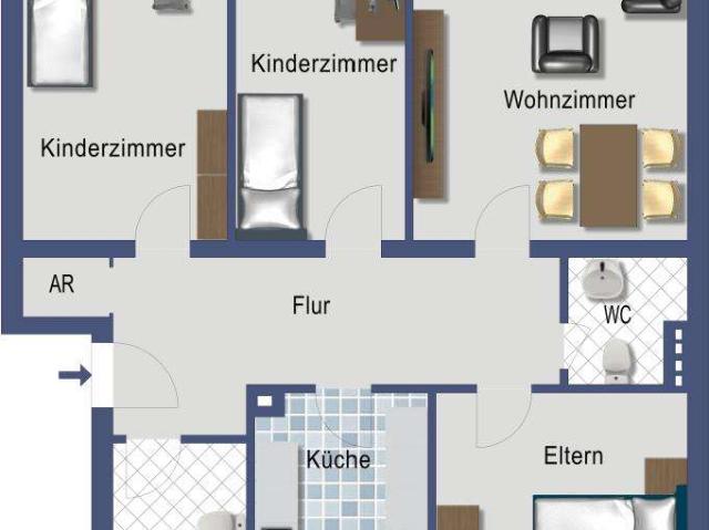 Bonn Alt Tannenbusch. vermietete 4 ZKB mit Balkon provisionsfrei!