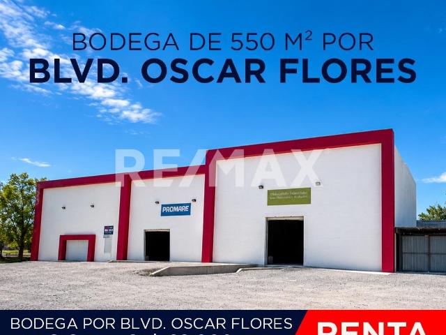 Bodega de 550 m2 por Blvd Oscar Flores