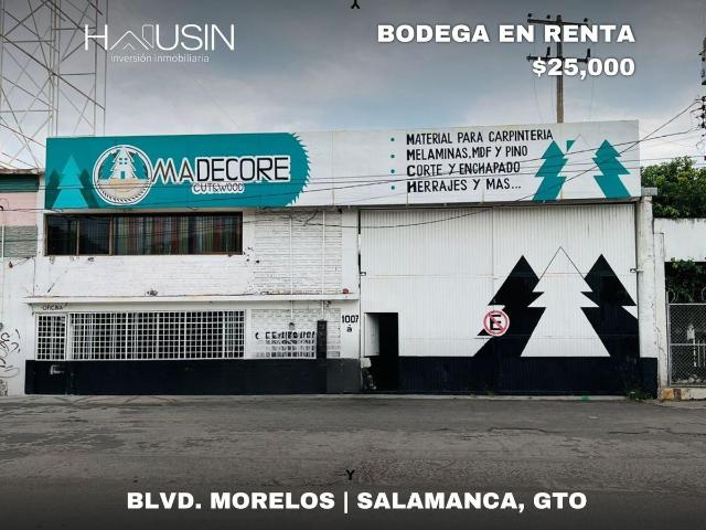 BODEGA en RENTA. Blvd. Morelos. Salamanca, Gto