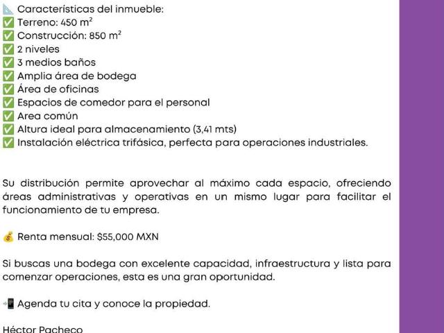 ?Bodega en Renta en Guadalupe, Nuevo Le?n!
