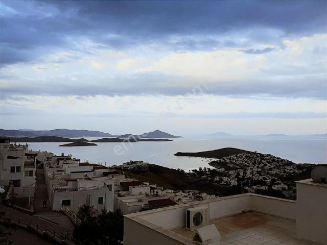 Bodrum Bağla Bankev Yenilenmiş Panoramik Manzara 2 banyo Dubleks