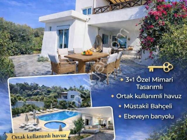 Bodrum Gümüşlük Koyunbaba Satılık 3+1 Bahçe Havuzlu Özel Mimari