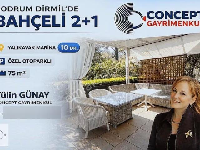 Bodrum Dirmilde Bahçeli 2+1 | Otoparklı | Marinaya 10 Dk