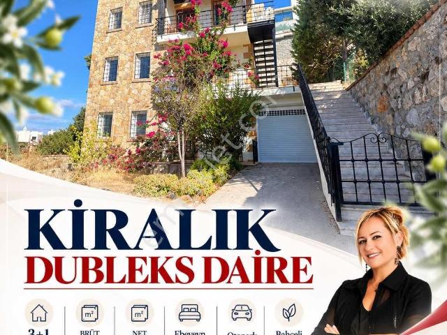 Bodrum Kumbahçede Bahçeli Ebeveyn Banyolu 3+1 Kiralık Dubleks