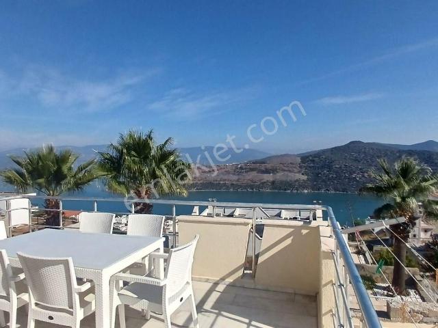 Bodrum Milas Boğaziçinde Özel Havuzlu | Tek Müstakil | Deniz Manzaralı | Eşyalı 3+1