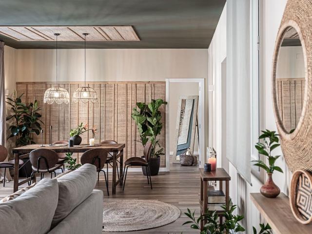 Boho Chic 2 Bedroom Oasis in Justicia with Congolese Inspired Design and Private Balconies, Madrid Amsterdam Apartments for Rent