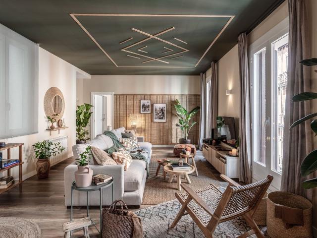 Boho Chic 2 Bedroom Oasis in Justicia with Congolese Inspired Design and Private Balconies, Madrid Amsterdam Apartments for Rent