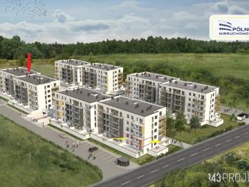 Nowoczesne 2 pokojowe mieszkanie z dużym tarasem w Bolesławcu
