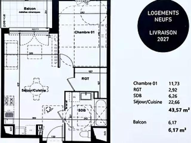 Bourgoin Jallieu 38300 Achat / Vente appartement 2 pièces t2 au dernier étage
