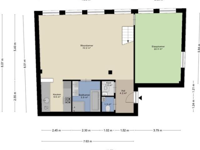 Bovenwoning appartement te huur in Den Haag