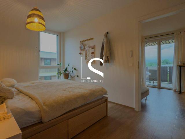 BLEIBEN in AIGEN | Neuwertige 2 Zimmer Mietwohnung mit Tiefgaragenstellplatz und großem Balkon