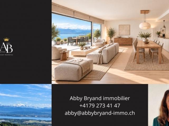 Blue Horizon, zeitgenössische Wohnung mit See und Mont Blanc Blick