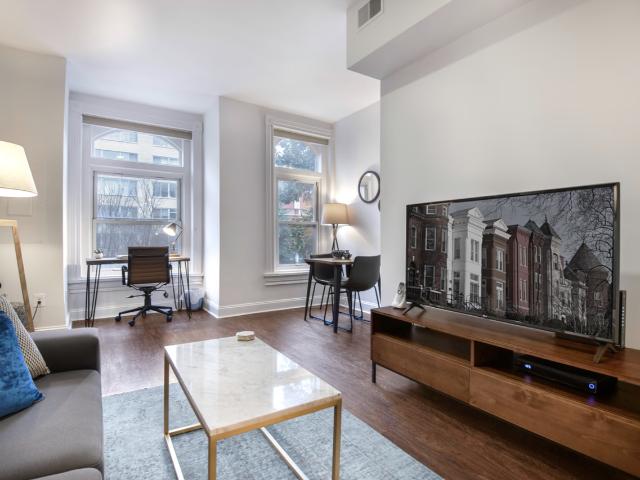 Blueground Washington DC 3 Bedroom Apartment for Rent at 1425 P St Nw #1587655P, Washington, DC 20005 Logan Circle Shaw