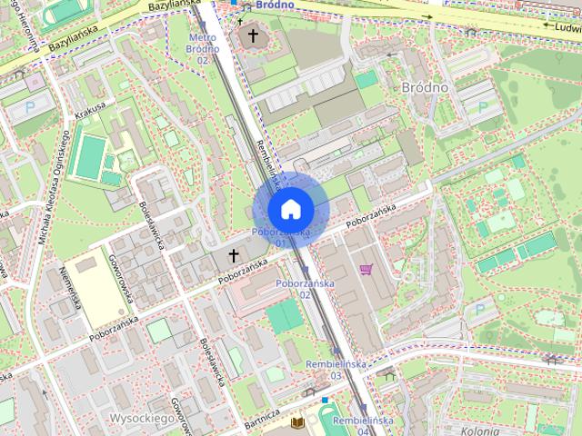 Bródno 2 niezależne poje, odzielna kuchnia, Metro