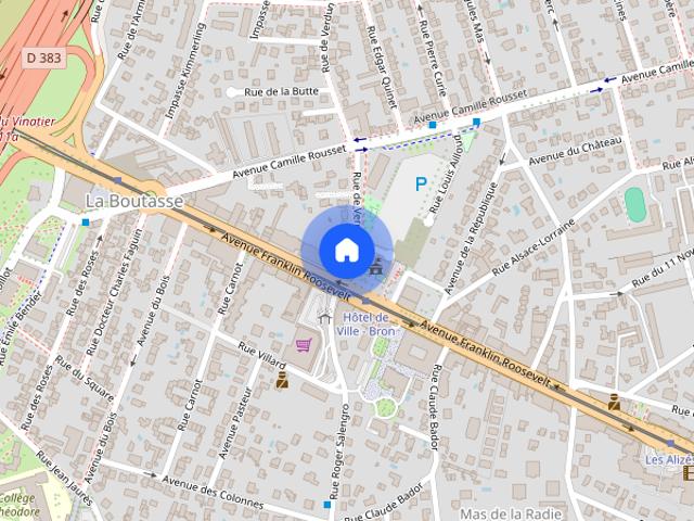 Bron: T4 Traversant avec terrasse, loggia, cave et garage double