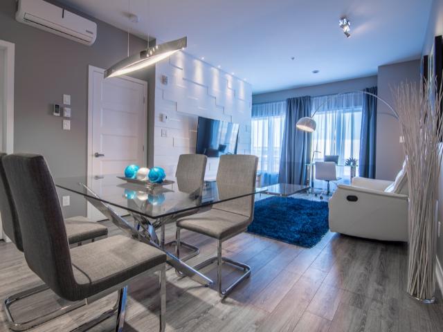 Brossard Furnished Condo Rental at Le South Incredible 1 Bed, 1 Bath with Posh Design and Sizable Floorplan in Excellent Area