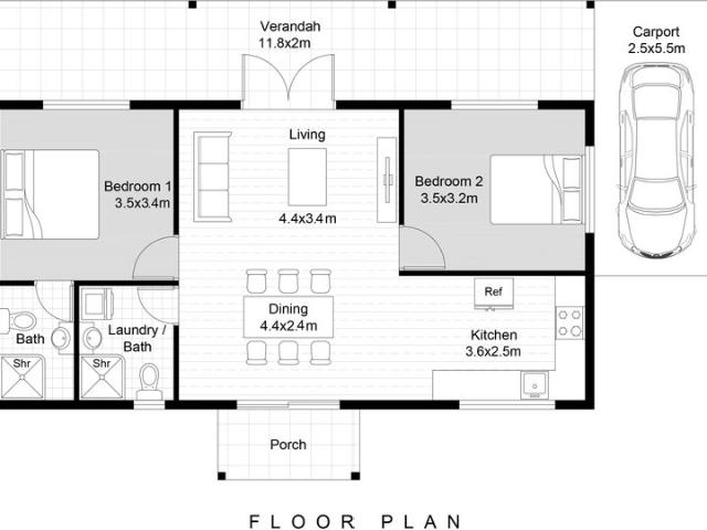 Brand New 2 bed, 2 bath Home