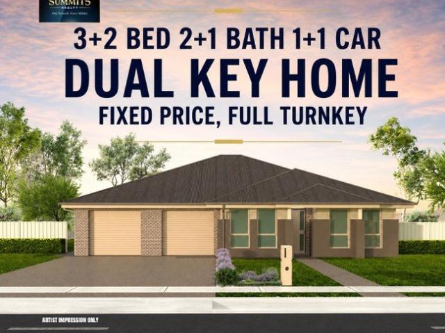 BRAND NEW DUAL KEY | EDGEWORTH 3 + 2 BED | 2 + 1 BATH | 1 + 1 CAR DUAL KEY HOME FIXED PRICE FULL TURNKEY