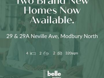 Brand New Dual Opportunity 29 & 29A Neville Avenue, Modbury North
