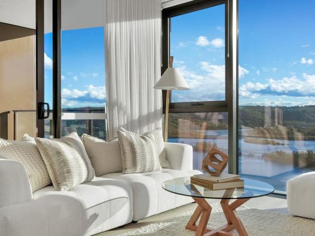 Brand new three bedroom waterfront luxury with water views, study, parking, near hospital and transport, Fully furnished