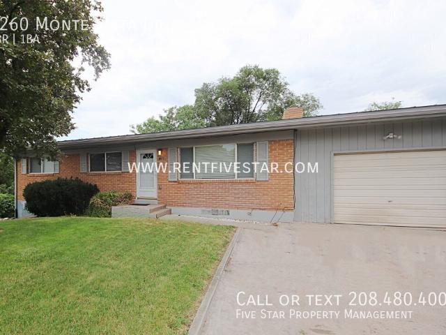 Bright 3 Bedroom, 1 Bathroom Upstairs Unit with Private Deck, Fenced Yard, and Garage! Visit rentfivestar.com for details